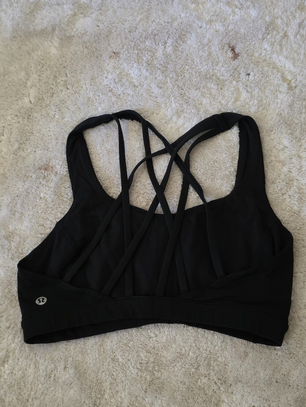 lululemon athletica Black Crisscross Strappy Sports Bra Size 4